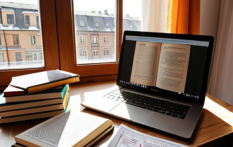 **Image Prompt:** A student studying real estate law in a cozy Polish apartment, surrounded by textbooks, a laptop displaying "Kodeks cywilny," and a mind map visualizing key legal concepts. Sunlight streams through the window, creating a focused atmosphere.