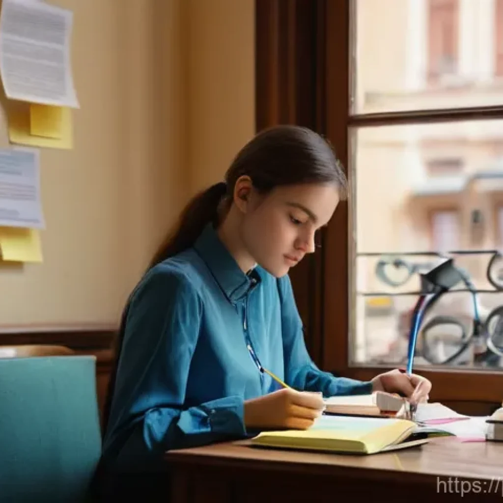 공인중개사 시험을 처음 준비하는 사람에게 - **Prompt 1: Dedicated Study Session**
    A focused young woman, dressed in a comfortable yet smart ...