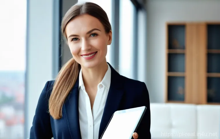 공인중개사 자격증의 국가별 차이점 - **Polish Professional Real Estate Agent in a Modern Apartment**
A full shot of a confident Polis...