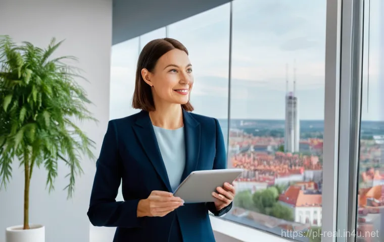 공인중개사 부동산 투자 트렌드 이해 - **Prompt:** A professional, confident female real estate advisor in her mid-40s, dressed in a sharp ...