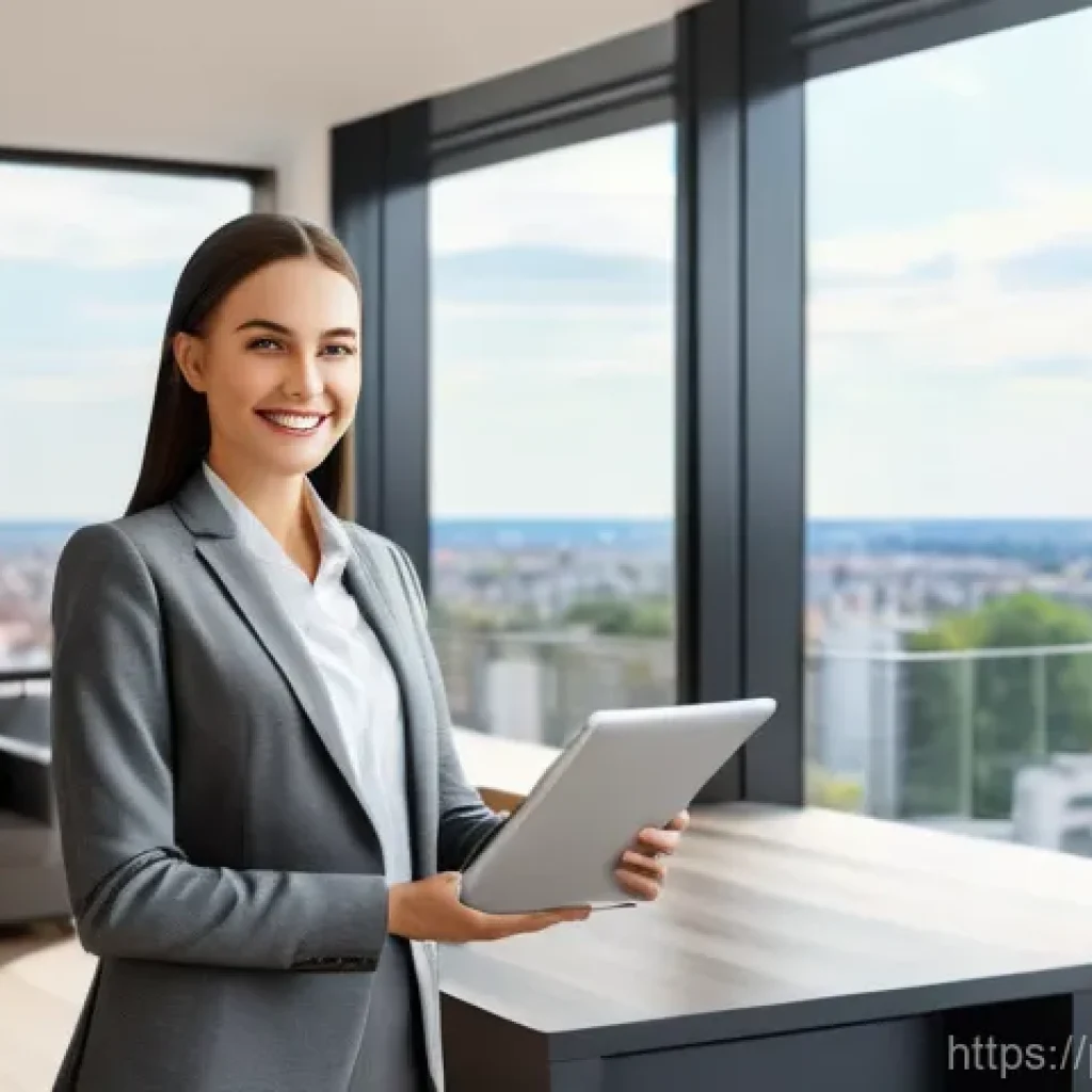 공인중개사 시험 과목별 최신 트렌드 - **Prompt 1: Modern Polish Real Estate Professional Utilizing Virtual Tours and Digital Tools**
    "...