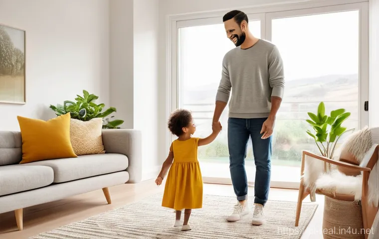공인중개사와 부동산 관련 정책 변화 대응 방법 - **Prompt 1: A Joyful Family in a New Home**
"A happy young family of three – a mother, a father,...