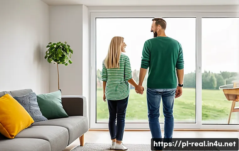 공인중개사 부동산 정책 트렌드 연구 - **Prompt:** A happy Polish family (a couple in their 30s and two young children, aged 5 and 8, weari...